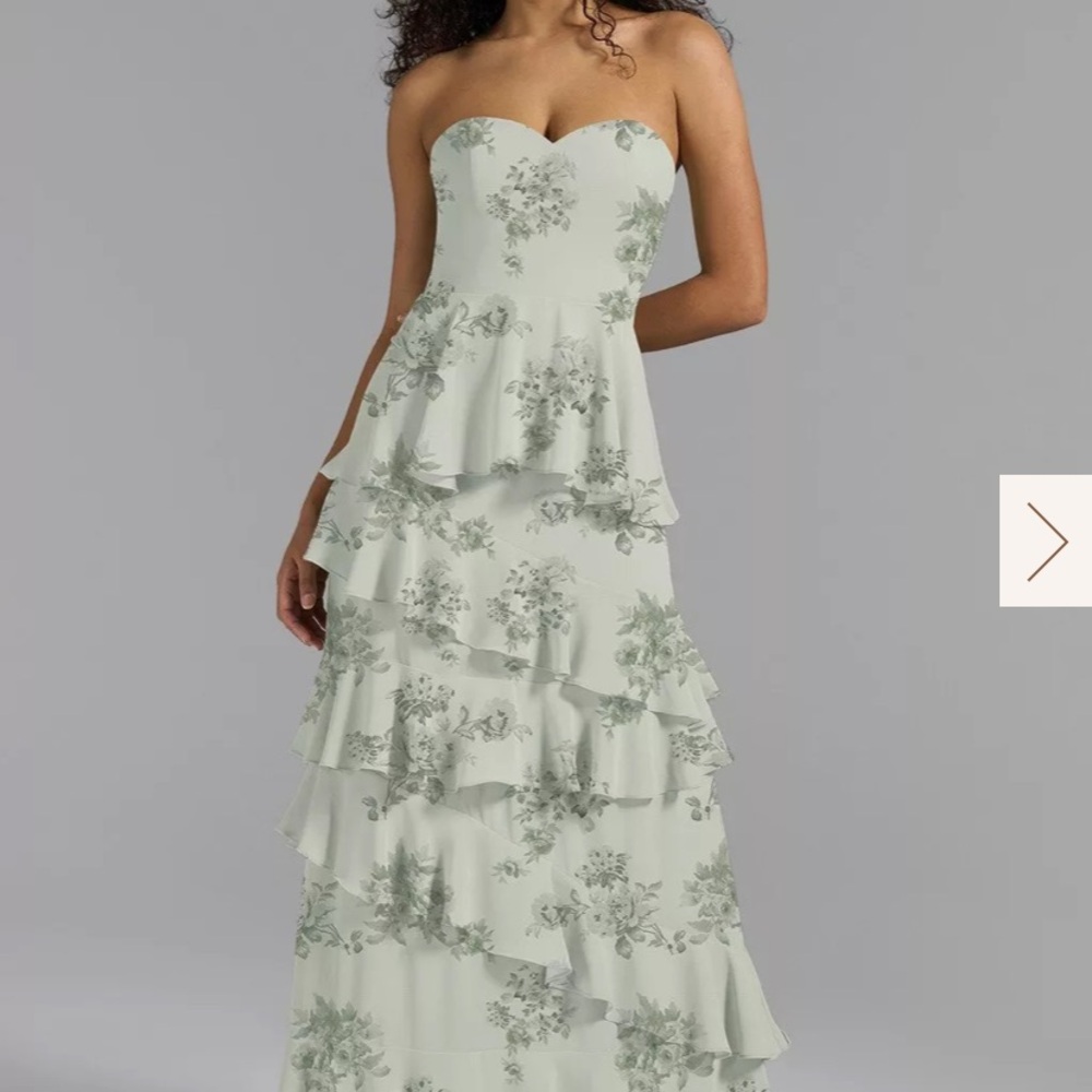 AW Nate Floral Strapless Tiered Dress